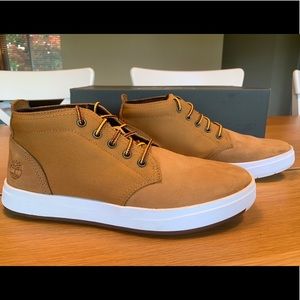 Timberland Davis Square Leather/Fabrc Chukka Wheat Nubback - 8 Men’s